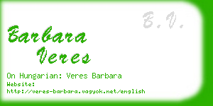 barbara veres business card